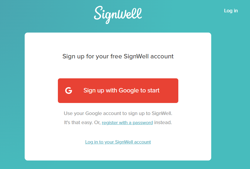 SignWell Sign Up