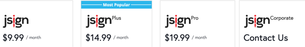 jSign pricing