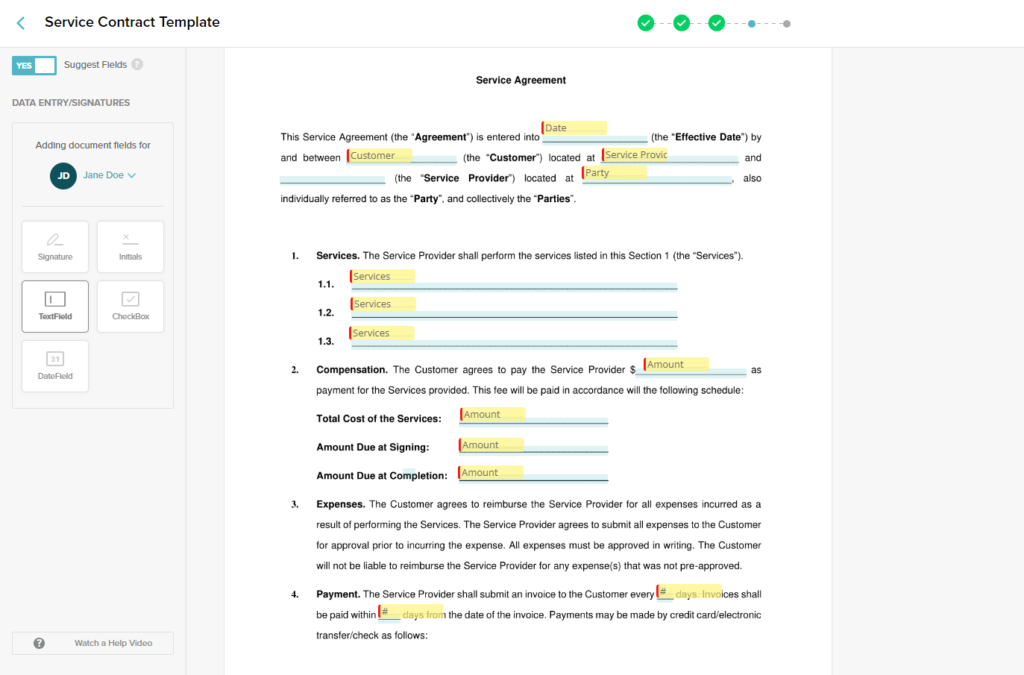 Signwell contract template