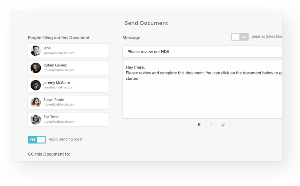 Signwell document workflows