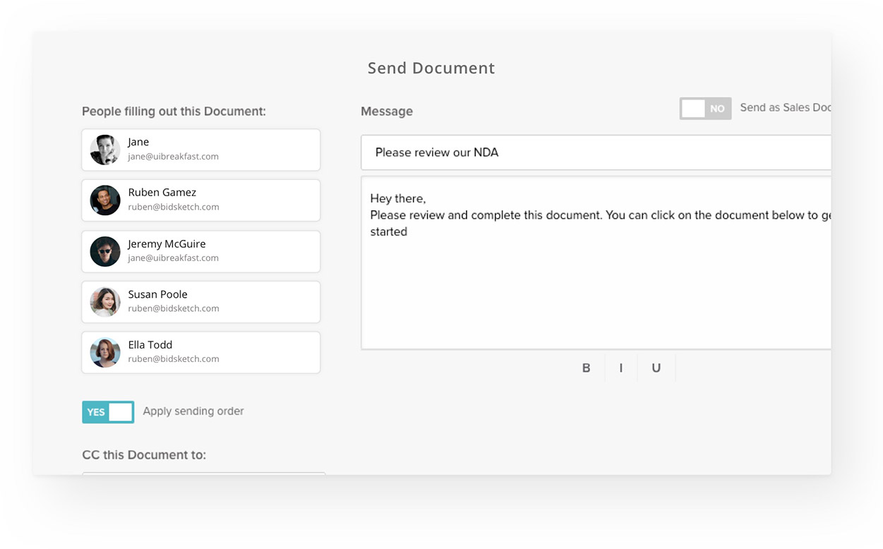 Signwell document workflows