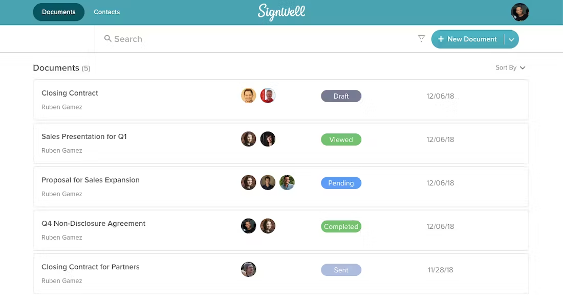 SignWell Document Workflows