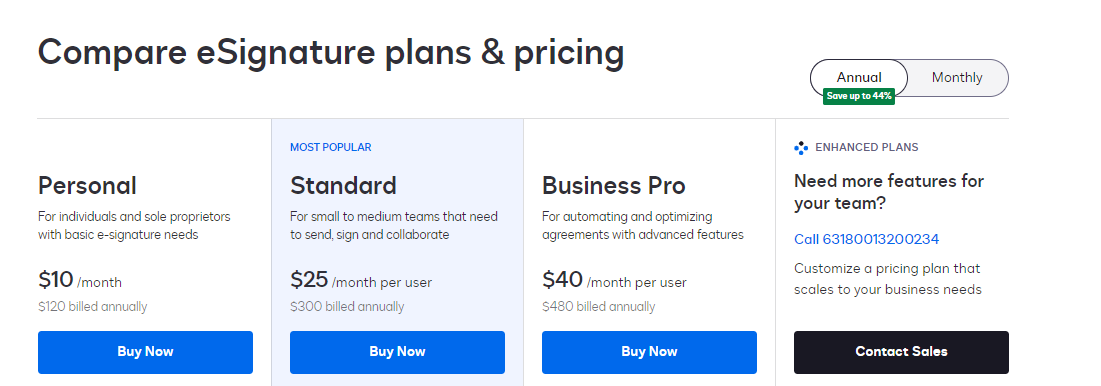 DocuSign Pricing