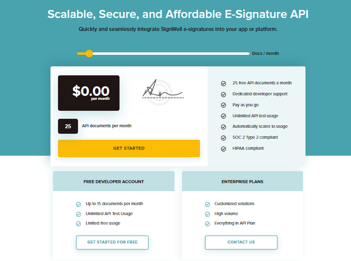 SignWell API Pricing