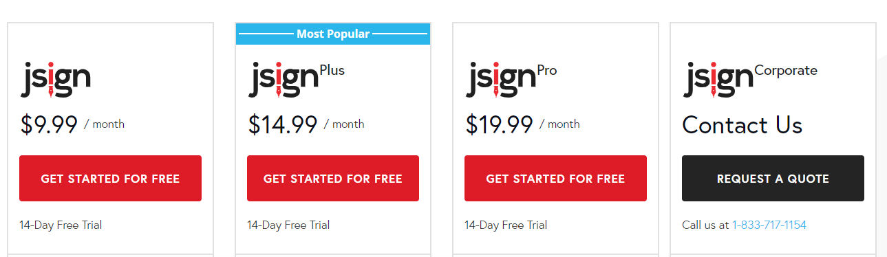 jSign Pricing