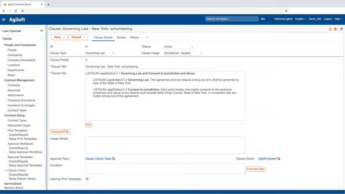 Agiloft Contract Management Suite