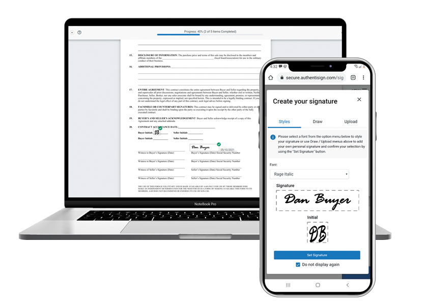 Authentisign e-signing