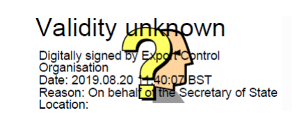 Check Signature Validation Status