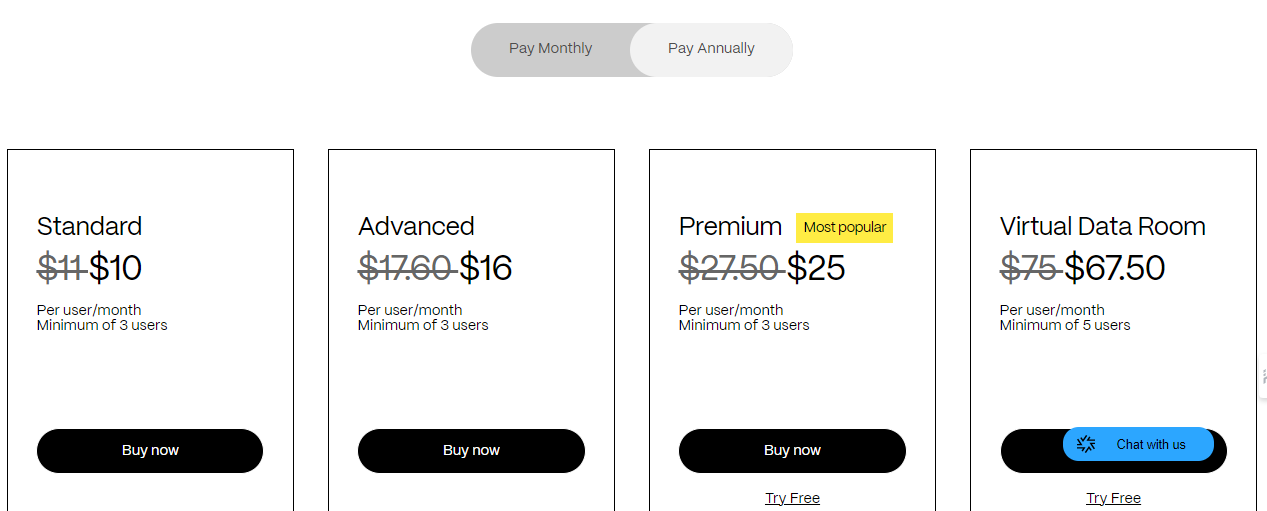 ShareFile Pricing