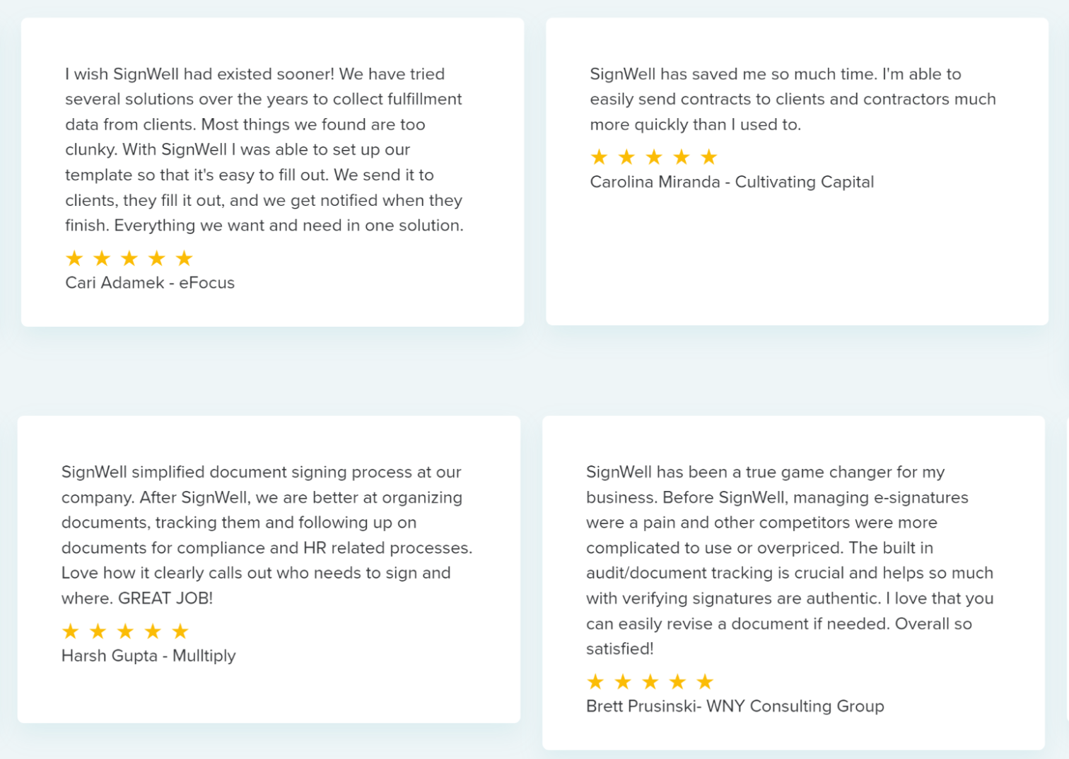 SignWell E-Signature Reviews