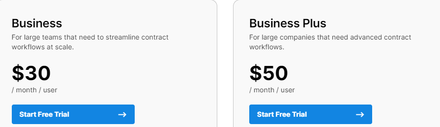 Signeasy Pricing for businesses
