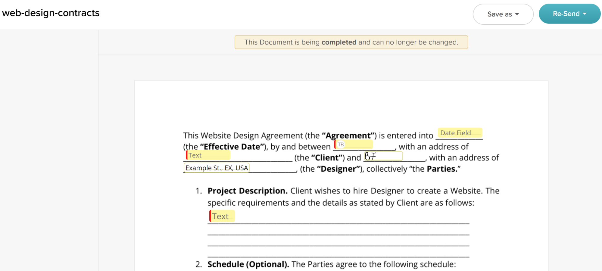 reviewing a digital contract