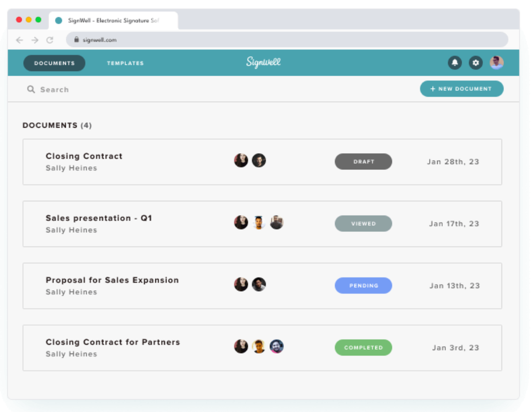 contract document storage