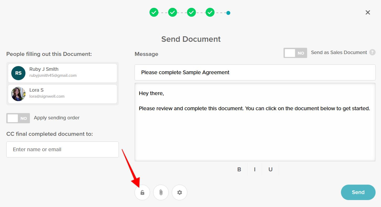 SignWell Signer Passcodes