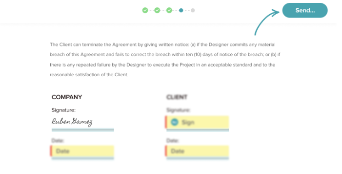 signwell signed document sending