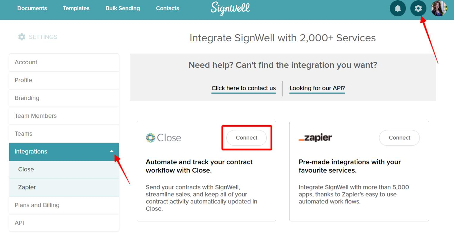connect SignWell with Close CRM
