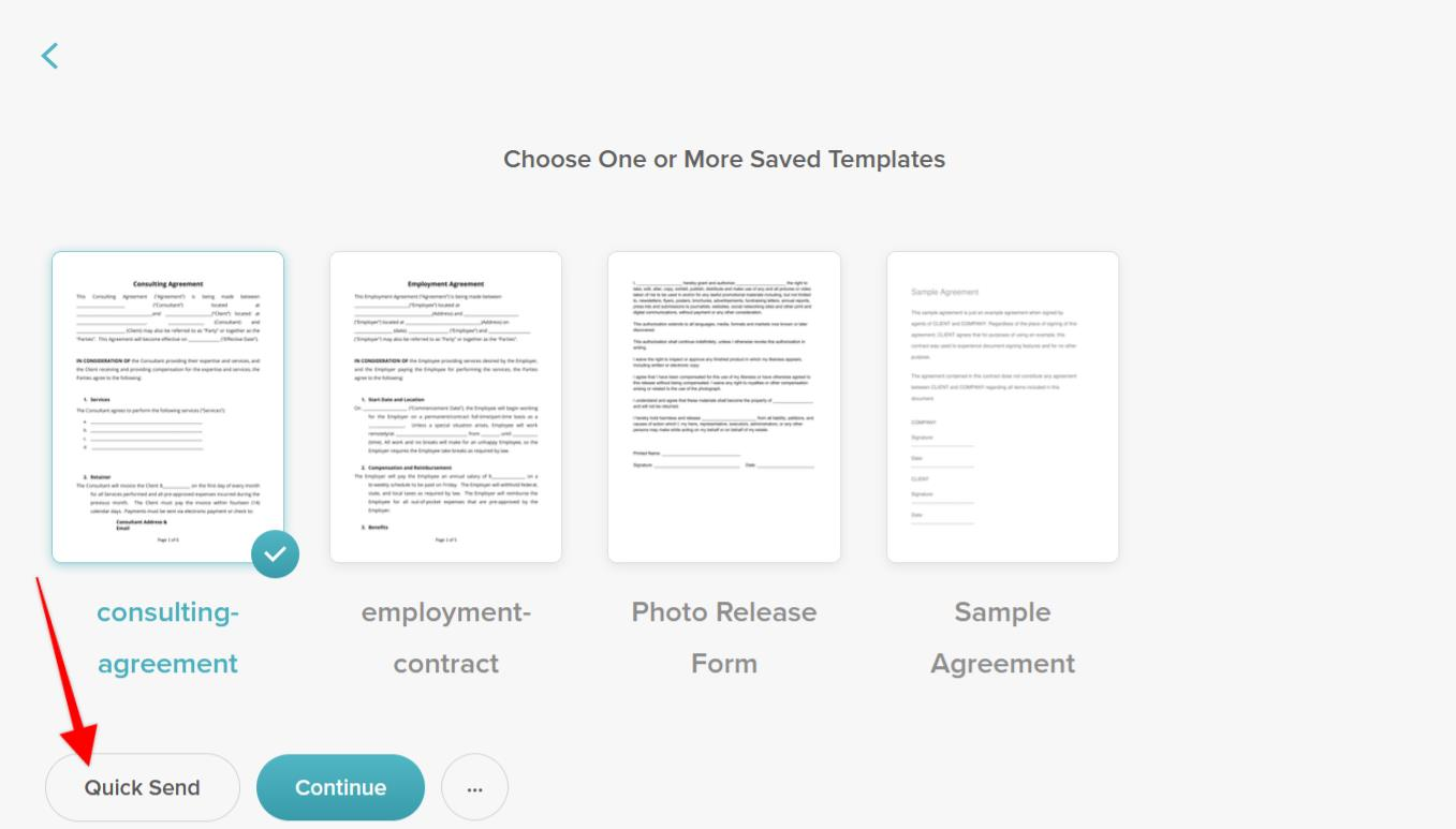 send documents Close CRM SignWell quick send