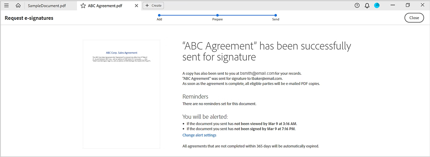Send Document for Signature Adobe Acrobat