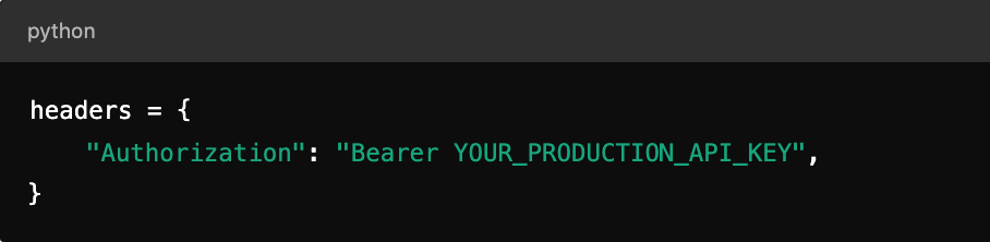 production API keys SignWell API