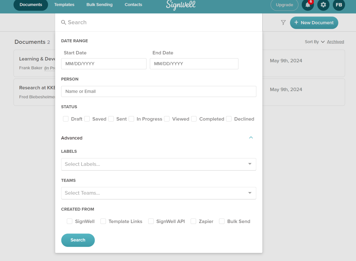 signwell document search