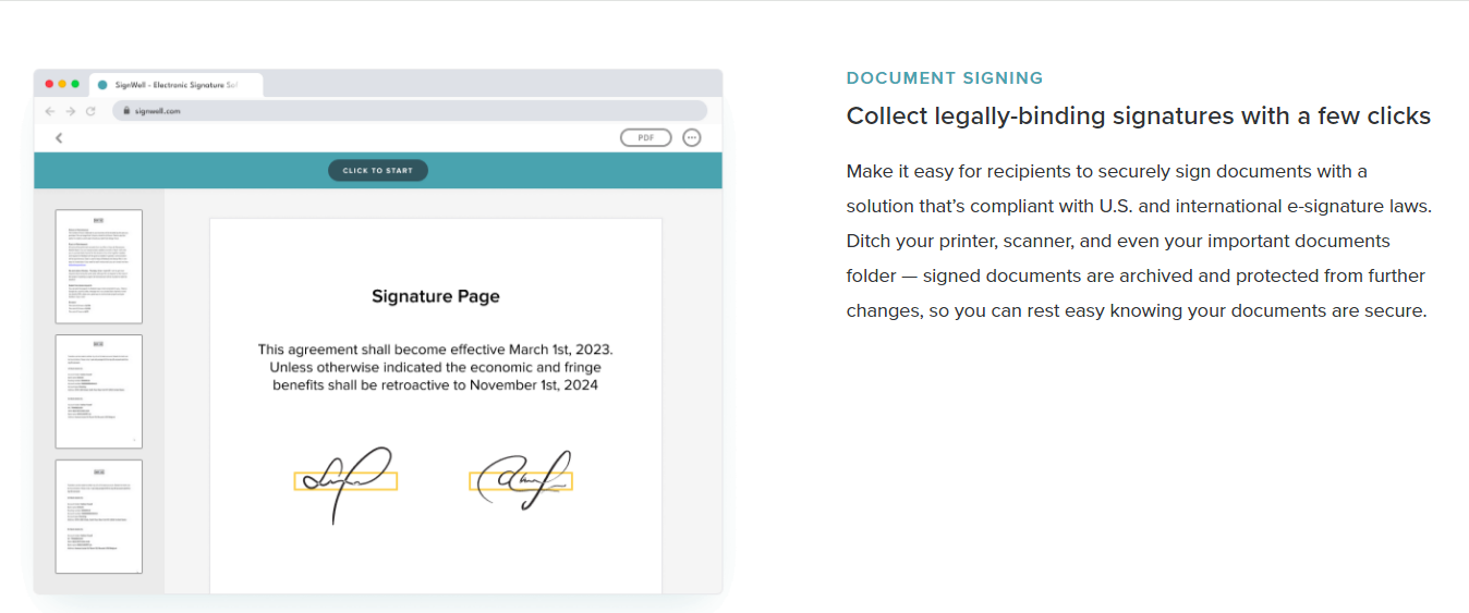 signwell document signing