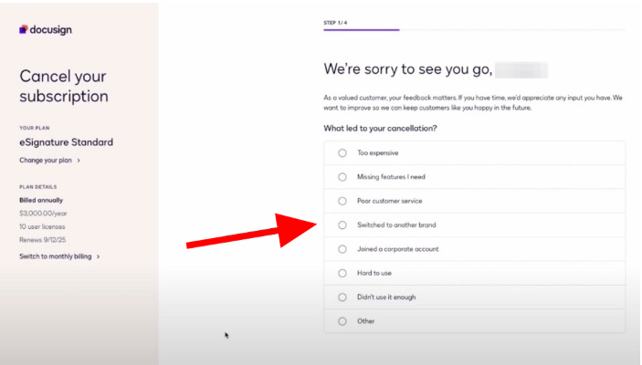 how to cancel docusign subscription